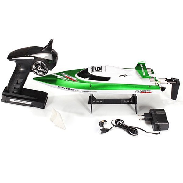 LANCHA RADIO CONTROL MARCA FEILUN MODELO FT009 DE ALTA VELOCIDAD 30 KM/H