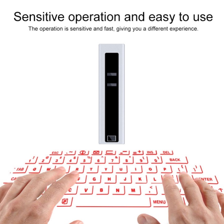 TECLADO INALAMBRICO BLUETOOTH MINI TECLADO QWERTY DE PROYECCION LASER VIRTUAL PARA IOS, ANDROID, TELEFONO INTELIGENTE, IPAD, TABLETA Y ORDENADOR - Imagen 4