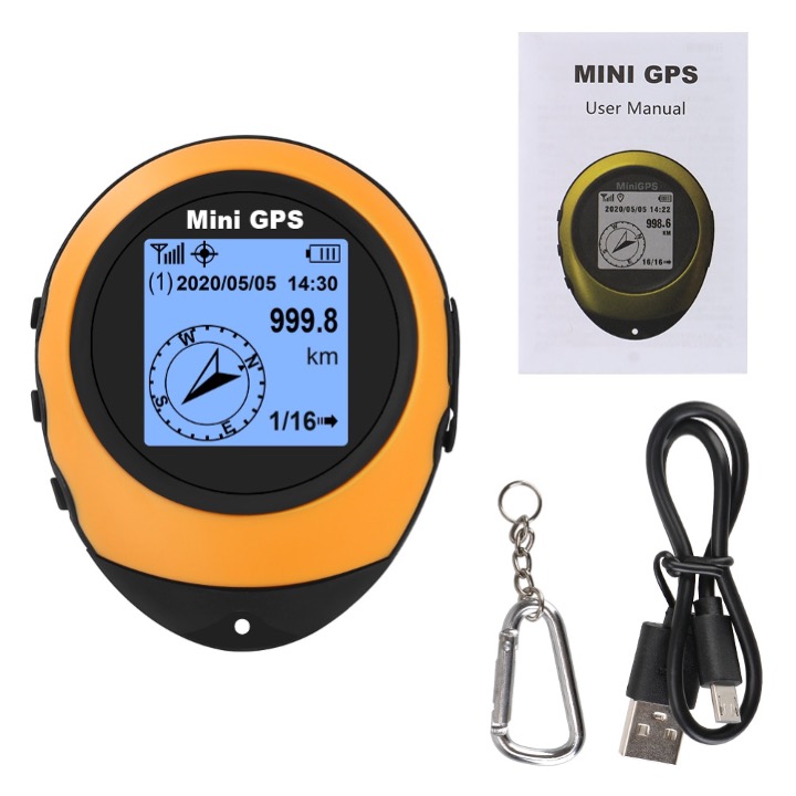 MINI RECEPTOR DE NAVEGACION GPS PORTATIL LOCALIZADOR DE UBICACION USB RECARGABLE CON BRUJULA ELECTRONICA PARA VIAJES AL AIRE LIBRE