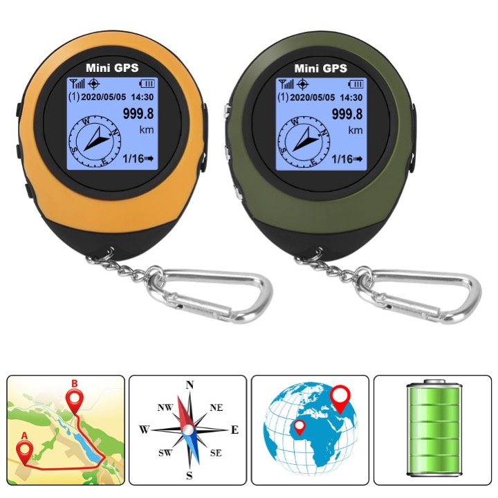 MINI RECEPTOR DE NAVEGACION GPS PORTATIL LOCALIZADOR DE UBICACION USB RECARGABLE CON BRUJULA ELECTRONICA PARA VIAJES AL AIRE LIBRE - Imagen 2
